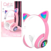 Bluetooth наушники с микрофоном Cat Ear VIV-23M розовые