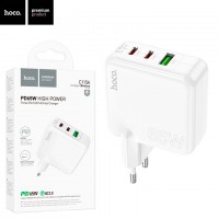 Сетевое зарядное устройство Hoco C115A PD65W + QC3.0 1USB 2Type-C white