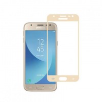 Защитное стекло 5D Samsung J3 2017 J330 gold тех.пакет