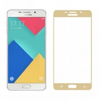 Защитное стекло 5D Samsung A7 2017 A720 gold тех.пакет