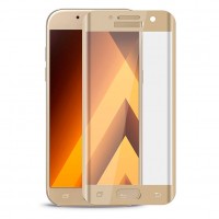 Защитное стекло 5D Samsung A3 2017 A320 gold тех.пакет