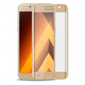 Защитное стекло 5D Samsung A3 2017 A320 gold тех.пакет в Одессе