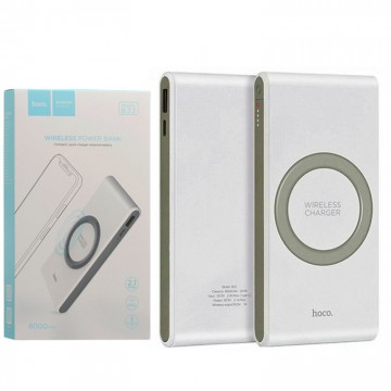 Power Bank Hoco B32 Energetic Wireless Charging 8000 mAh Original белый в Одессе