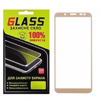 Защитное стекло Full Glue Samsung J6 2018 J600 gold Glass