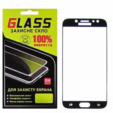 Защитное стекло Full Glue Samsung J7 2017 J730 black Glass в Одессе