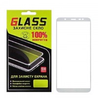 Защитное стекло Full Glue Samsung J8 2018 J810 white Glass