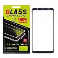 Защитное стекло Full Glue Samsung J8 2018 J810 black Glass