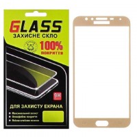 Защитное стекло Full Glue Samsung J4 2018 J400 gold Glass