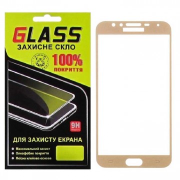 Защитное стекло Full Glue Samsung J4 2018 J400 gold Glass в Одессе