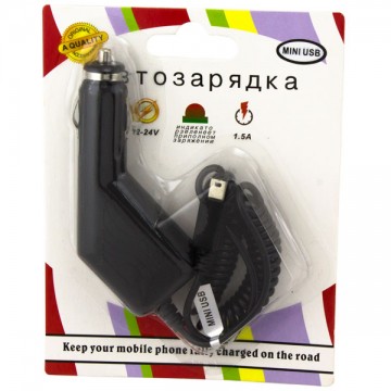 Автомобильное зарядное устройство AWM 1.5A mini-USB блистер в Одессе
