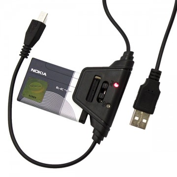 USB - Micro USB шнур с зарядкой для аккумуляторов 1,2m black, штекер 8 мм в Одессе