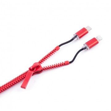 USB шнур Zipper Lightning and Micro USB 1m красный в Одессе