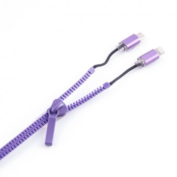 USB шнур Zipper Lightning and Micro USB 1m фиолетовый в Одессе