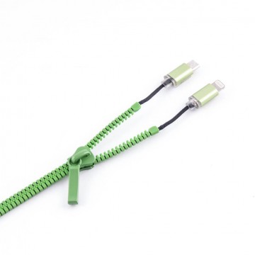 USB шнур Zipper Lightning and Micro USB 1m зеленый в Одессе