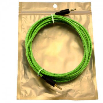 AUX кабель 3.5 M/M тканевый с силиконовым покрытием 3 метра зеленый в Одессе