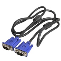 Кабель VGA 1.5 метра M/M с фильтрами черный