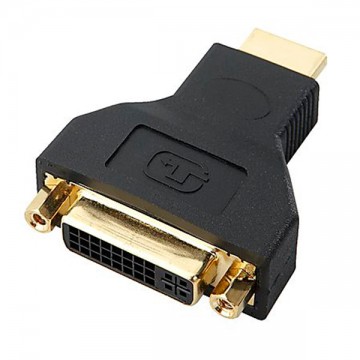 Переходник HDMI штекер-DVI гнездо черный в Одессе