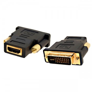 Переходник HDMI F/гнездо-DVI M/штекер черный в Одессе