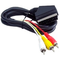 Кабель Scart M/out-3RCA М/in черный