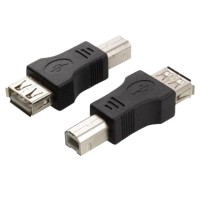 Переходник USB гнездо - USB Type B штекер для принтера черный