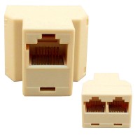 Разветвитель RJ-45 бежевый 