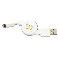 USB кабель рулетка iPhone 5S белый