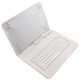 Чехол-клавиатура 10 дюймов уголки-магнит Micro USB + OTG белый в Одессе