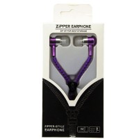 Наушники с микрофоном змейка Zipper New purple