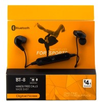 Bluetooth наушники с микрофоном BT-8 черные
