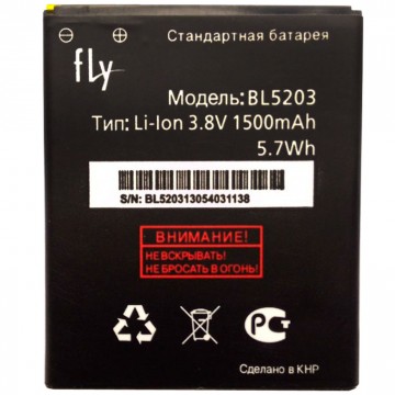 Аккумулятор Fly BL5203 1500 mAh Quad Miracle 2 IQ442 AAAA/Original тех.пакет в Одессе