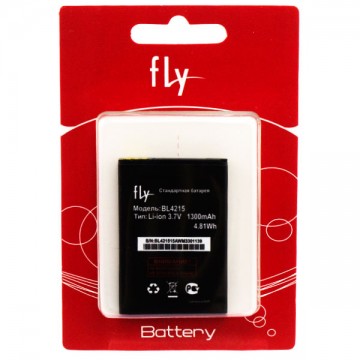 Аккумулятор Fly BL4215 1300 mAh B501, MC181, Q115 AAA класс блистер в Одессе