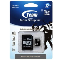 Карта памяти Team 32GB 10 Class MicroSD + SD adapter