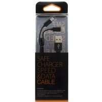USB шнур Zipper Lightning and Micro USB original charger 1m черный