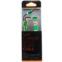 USB шнур Zipper Lightning and Micro USB original charger 1m зеленый