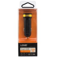 Автомобильное зарядное устройство LDNIO DL-C21 2USB 2.1A black