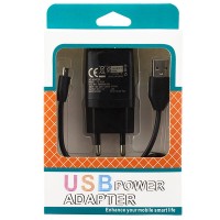 Сетевое зарядное устройство HTC 2in1 1USB 1.0A micro-USB black