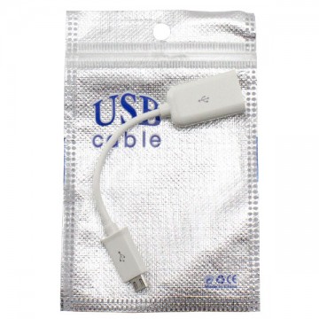Переходник USB OTG - Micro USB белый в Одессе