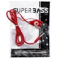 Наушники Tour Super Bass в пакете красные