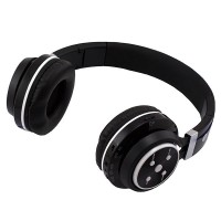 Наушники с микрофоном MP3 FM S-07 черные