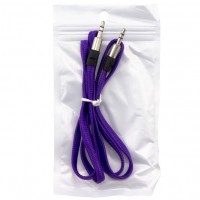 AUX кабель 5 плоский-тканевый 1 метр фиолетовый