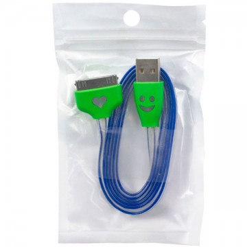USB-iPhone 4S шнур с подсветкой диод 1m green-blue в Одессе