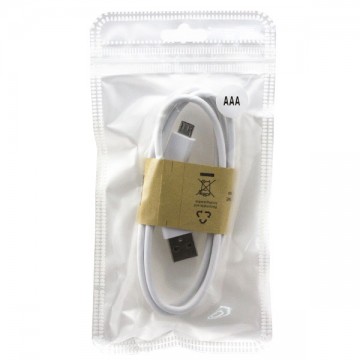 USB-Micro USB кабель Galaxy AAA в пакете 1m белый в Одессе