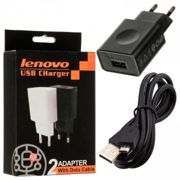 Сетевое зарядное устройство Lenovo Original 1USB 2.0A в коробке black в Одессе