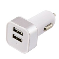 Автомобильное зарядное устройство Car-005 2USB 2.1A silver тех.пакет