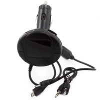 FM модулятор трансмиттер 8in1 c Micro Usb 12-24V овал