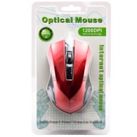 Мышь проводная Optical Mouse MO0283 красная