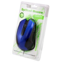 Мышь проводная Optical Mouse MO0290 синяя