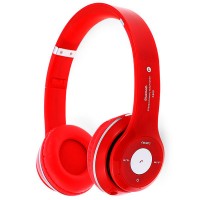Bluetooth наушники с микрофоном MP3 FM S460 красные