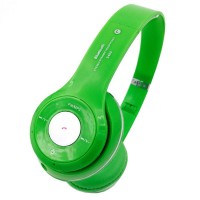 Bluetooth наушники с микрофоном MP3 FM S460 салатовые