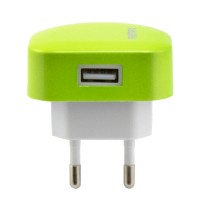 Сетевое зарядное устройство Remax 1USB 2.1A micro-USB green